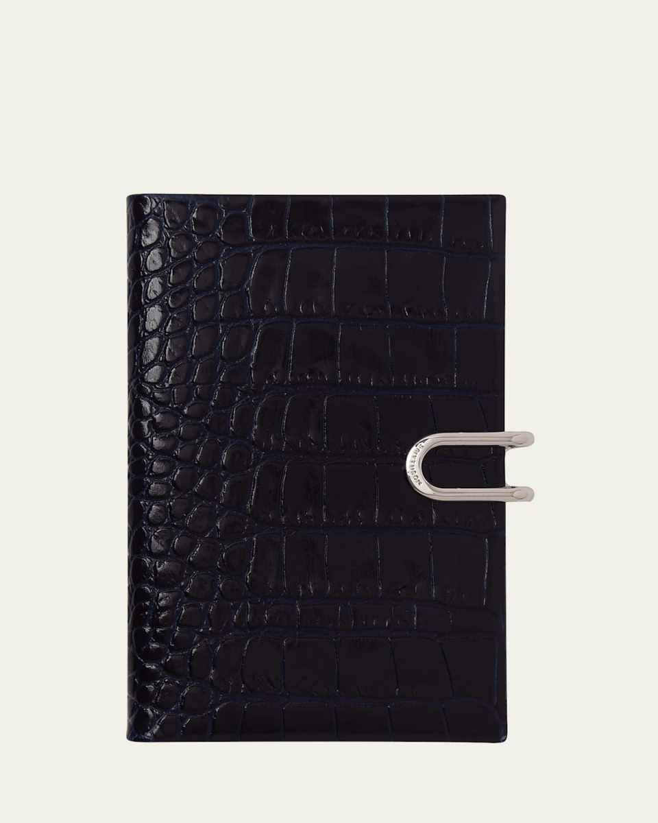 Panama 2026 Weekly Agenda in Mara Croc-Embossed Leather